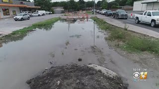 East Dallas Neighborhood Draws Attention To Unfinished Road Project With Some Humor