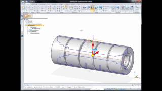 Solid Edge ST4 Machine Design Demo: Simplified Hole Placement On Cylinders