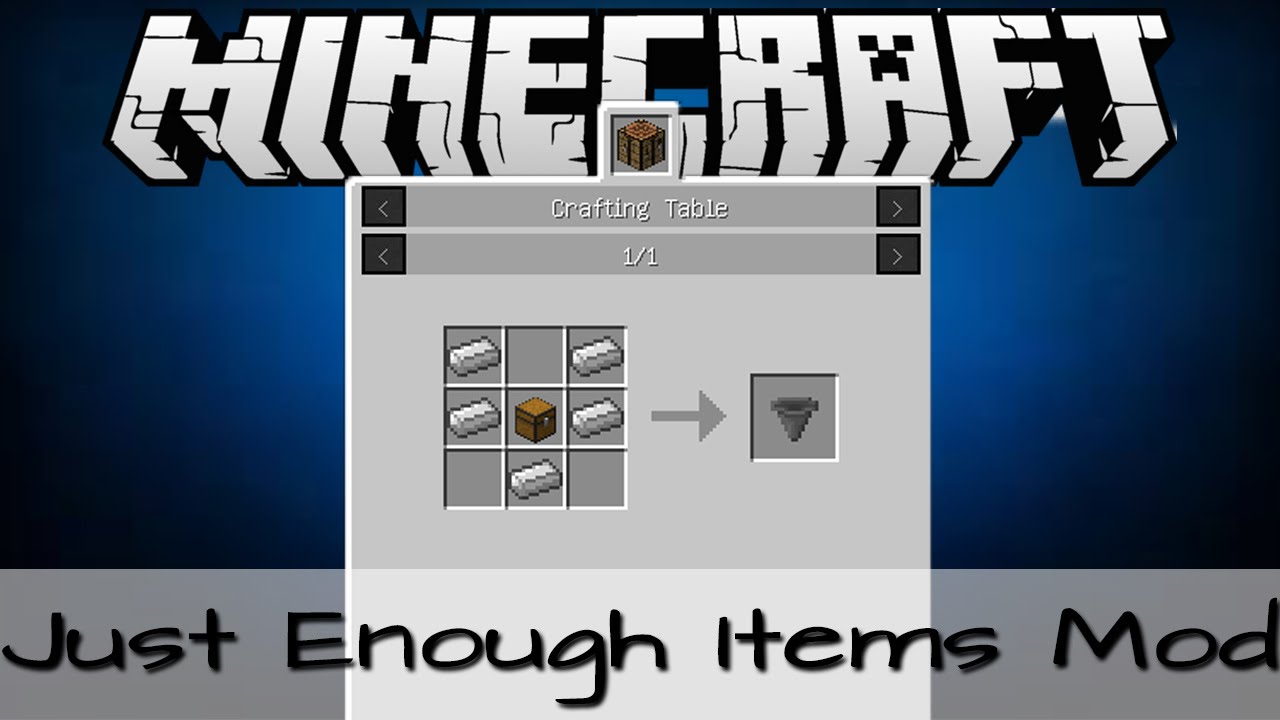 Minecraft Mod รีวิว : ตารางคราฟของ - Just Enough Items Mod - YouTube