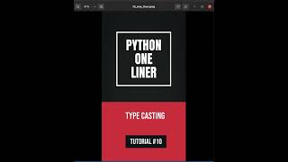 Python one liners #10 - Type Casting