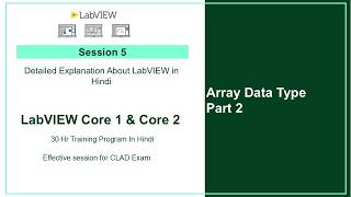 Session 5 | LabVIEW Array Data Type 2 #education #training #teaching #programmin #nitesh
