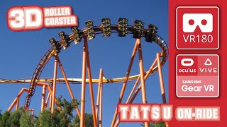 3D TATSU extreme VR Roller Coaster VR180 | VR 360 onride POV front row Six Flags Magic Mountain