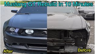 Rebuilding a Wrecked Mustang GT In 10 Minutes (Copart 2021)
