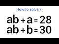 A Nice Algebra Problem • a=? & b=?