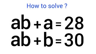 A Nice Algebra Problem • a=? & b=?