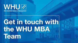 How to get in touch with the MBA Team | WHU