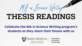 Fall 2024 MA in Science Writing Online Thesis Reading