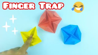 How To Make Origami FINGER TRAP, Paper Finger Trap, easy origami finger trap tutorial, DIY