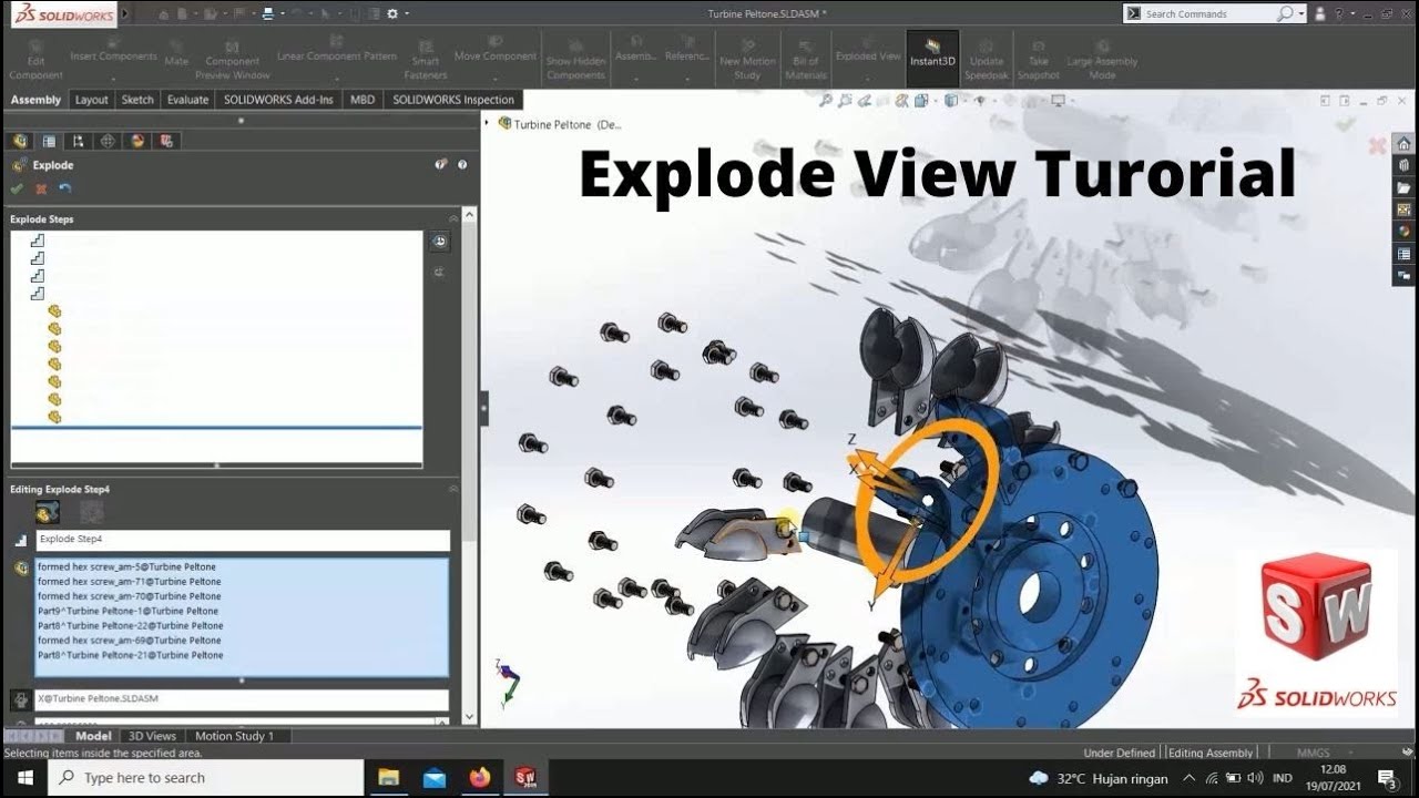 Explode View Tutorial In Solidworks - YouTube