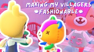 gifting my villagers cute clothes (finally) | animal crossing new horizons