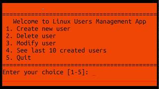 Linux Users Management Script