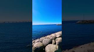 The bridge disappeared in the sea #öresundsbro #Sverige #danmark #naturevideo #viralvideo #shorts