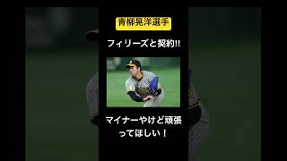 【青柳晃洋】フィリーズと契約‼︎応援してます‼︎#阪神タイガース #青柳晃洋 #mlb #メジャーリーグ #野球 #shorts