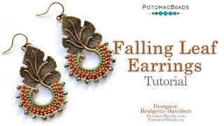 Falling Leaf Earrings - DIY Jewelry Making Tutorial by PotomacBeads