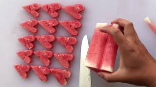 美食，西瓜的超简单切法Easy Carving Watermelon For Decorations