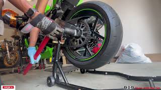 How I Removed ZX6r Rear Wheel