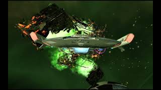 Star Trek Online Fleet Saber Miracle Worker Escort T6  VS Borg