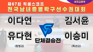 제67회픽셀스코프종별대회 이다연,유다현(청명고)  VS 김서윤,이승미(독산고)