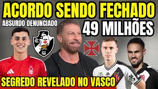 ÚLTIMA HORA! SEGREDO REVELADO NO VASCO! ACORDO SENDO FECHADO! 49 MILHÕES POR LATERAL! ABSURDO! E+