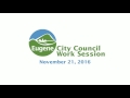 Eugene City Council Work Session: November 21, 2016