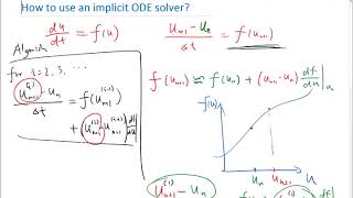 How do we use an implicit ODE solver for an ODE system