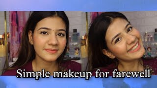 SIMPLE MAKEUP FOR FAREWELL ✨|| *EASY MAKEUP FOR TEENAGERS * || #ashimaxfam #makeuptutorial