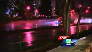 Rain causing wet roads, slick driving