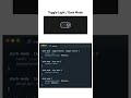 How to make Toggle button light dark mode using HTML CSS #shorts #shortsfeed #webdesign #coding