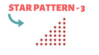 STAR PATTERN - 3|MIRRORED RIGHT ANGLED TRIANGLE PATTERN PROGRAM