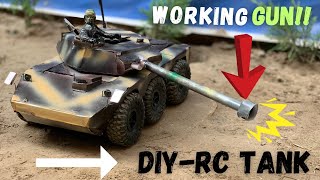 How To Make a Tank with cardboard  | With Working Gun! | DIY- Metal Wheeled Tank AMX-10