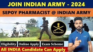 Sepoy Pharmacist | Join Indian Army | Complete detail | All India candidate can apply