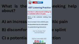 Edu Skills OET | Listening Practice | Boost Your Score : OET Made Easy