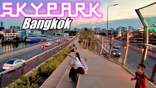 【4K】Walking Chao Phraya SKYPARK in Bangkok (Sunset Walk)