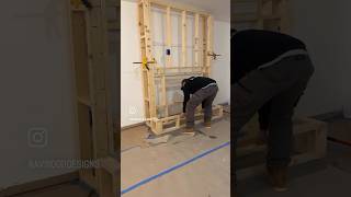 Electric fireplace framing install #installation #process #wood #framing