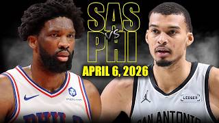 San Antonio Spurs vs Philadelphia 76ers Full Game Highlights – April 6, 2026 | NBA Season