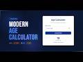 Build a Modern Age Calculator with JavaScript (Step-by-Step)