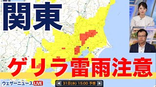 【#ゲリラ雷雨】関東は今日も天気急変に注意