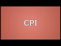 cpi meaning