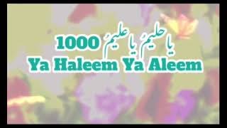I LOVE ALLAH ll Ya Haleem Ya Aleem 1000 ll    الْعَظِيمُ الْحَلِيمُ