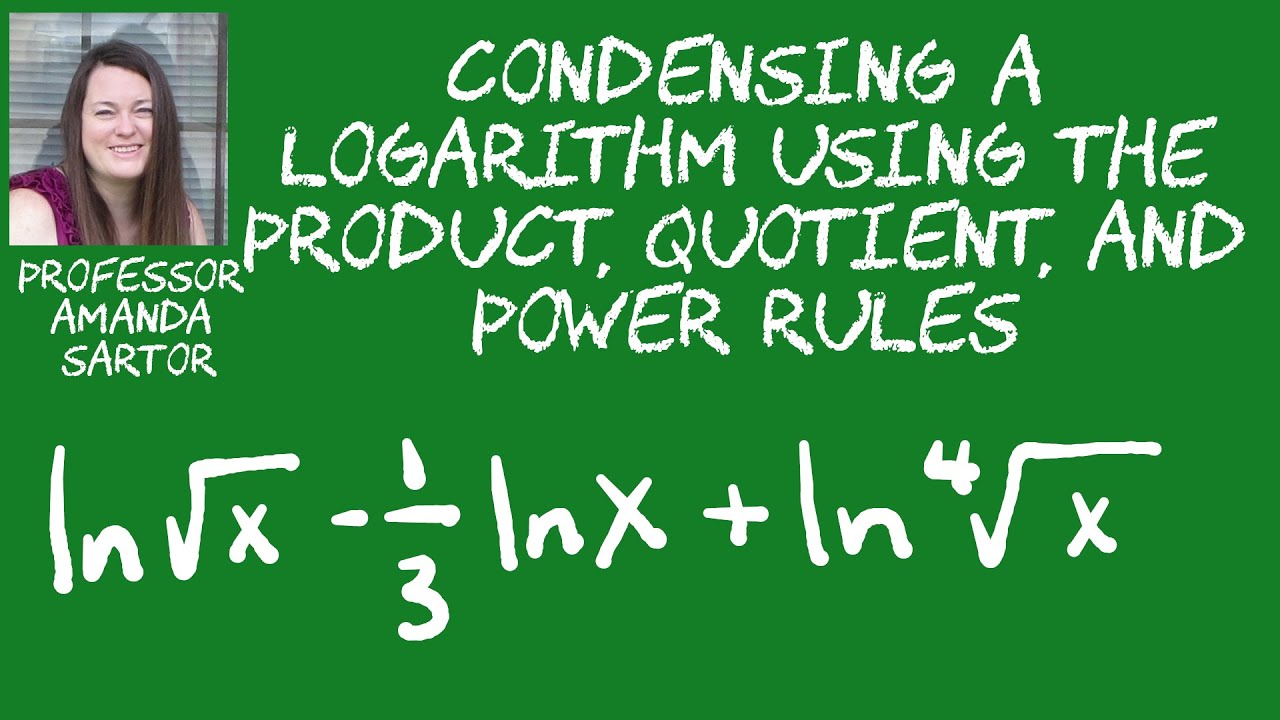 Logarithm Rules Product At Billy Mccormick Blog