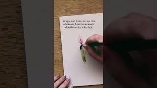 2 colors and 5 steps to paint these watercolor French tulips #watercolorflowers #watercolor