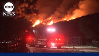Thousands evacuate amid Southern California wildfires