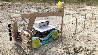 Tractor for the fastest way to make a fence | Latest Technology