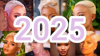 🔥2025 Gorgeous Short Haircuts and Hairstyles for Black Women | Natural Blonde Haircuts 💯