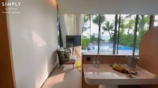 SO/ Maldives Resort Family Beach Pool Villa Capsule Room Tour