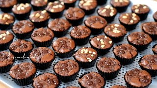 125 Biji Dalam 1 RESEP !! TANPA MIXER RESEP BROWNIES MINI SHINY CRUST