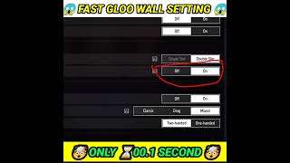 😱 FAST GLOO WALL SETTING 2023 😱 00.1 SECOND ⏳ GLOO WALL TIPS AND TRICK 🥰 #shorts