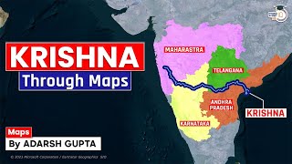 Krishna River System Through Map | Tributaries of Krishna | UPSC Prelims & Mains