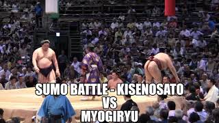 Sumo Battle Kisenosato vs Myogiryu Nagoya Japan