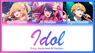 IDOL 「アイドル」 | Chorus/Mashup Ai, Ruby & Aqua Hoshino | Full ROM /ESP/ENG Color Coded | Oshi no Ko OP